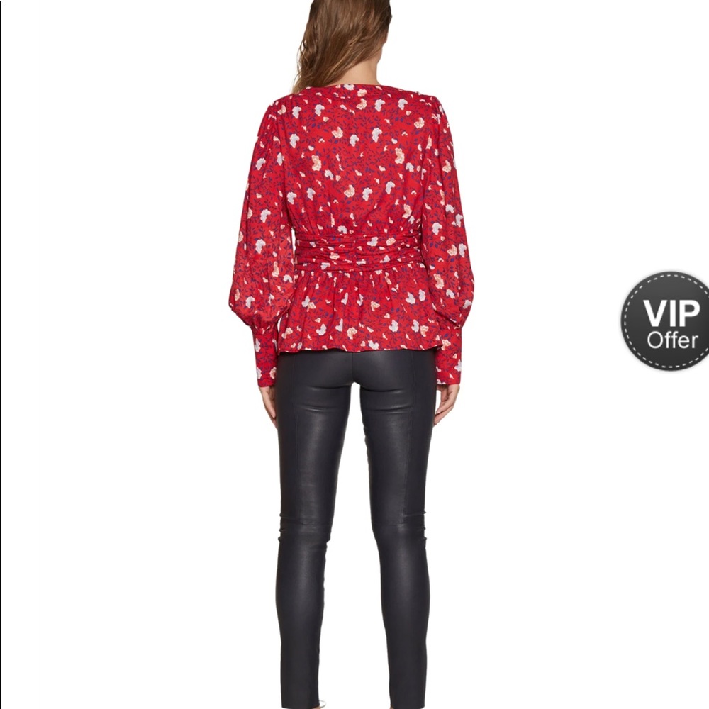 WALTER BAKER Clara Printed Peplum Blouse-NWT-XS - Picture 9 of 10